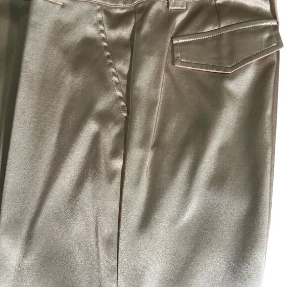 Cache Luxe  Money Rich Elegant Champagne Shimmer Bootcut Pants Sz 2 - Picture 4 of 9